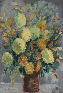 Kees van Dongen - Vase de chrysanthèmes