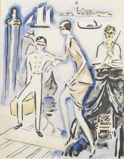 Kees van Dongen - Venise, Seuil des Eaux - Aquarelles de Van Dongen (Juffermans JB3)