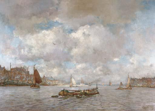 Kees van Waning - Shipping on the Maas, Rotterdam