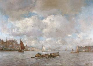 Kees van Waning - Shipping on the Maas, Rotterdam