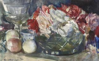 Kees Verwey - A still life with fruits and flowers