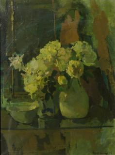 Kees Verwey - Still life with white peonies