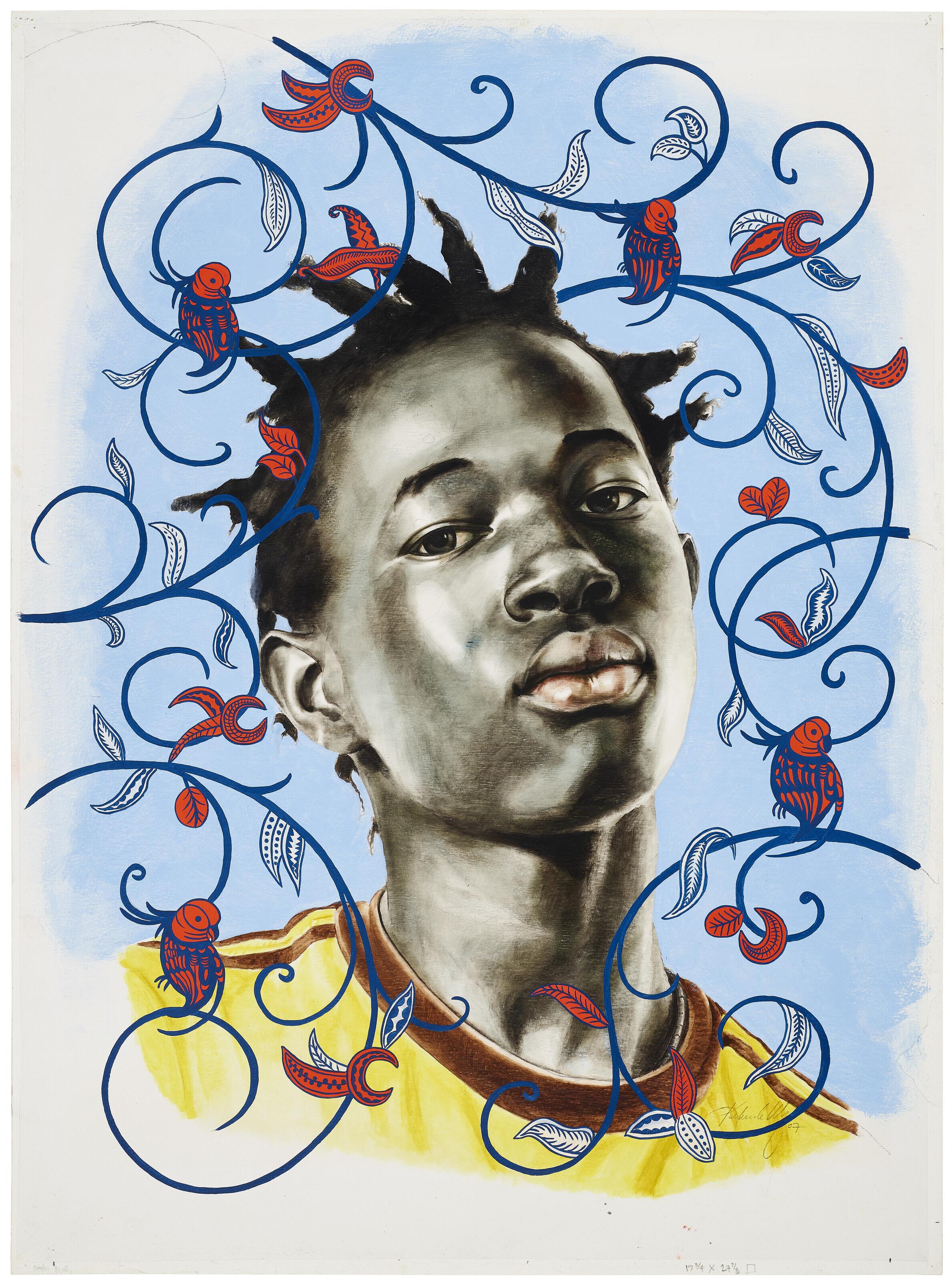 Kehinde Wiley - Ibrahima Sacko (Study 2)