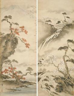 Keisai Eisen - Nikko in spring and autumn