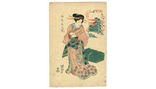 Keisai Eisen - Two woodblock prints