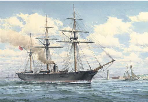 Keith Alastair Griffin - The Alabama leaving Liverpool with the Perch Rock Fort and Lighthouse off her port beam