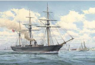 Keith Alastair Griffin - The Alabama leaving Liverpool with the Perch Rock Fort and Lighthouse off her port beam