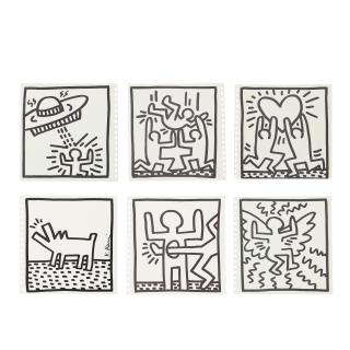 Keith Haring - 15 Coloring Book Plates, from Tony Shafrazi Catalogue 15