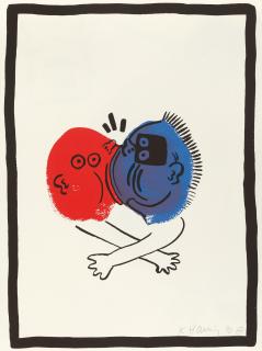 Keith Haring - Bl. 19 aus der Folge: The story of red + blue.
