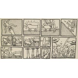 Keith Haring - Blueprint Drawings: One Plate