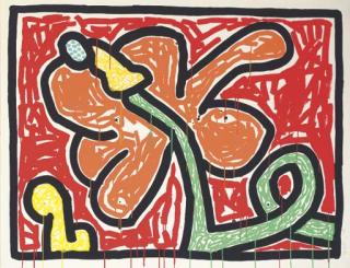 Keith Haring - Flowers Suite: One Plate