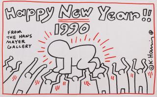 Keith Haring - Happy New Year 1990.