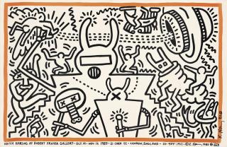 Keith Haring - Keith Haring At Robert Fraser Gallery 19Th Oct-Nov 12 1981