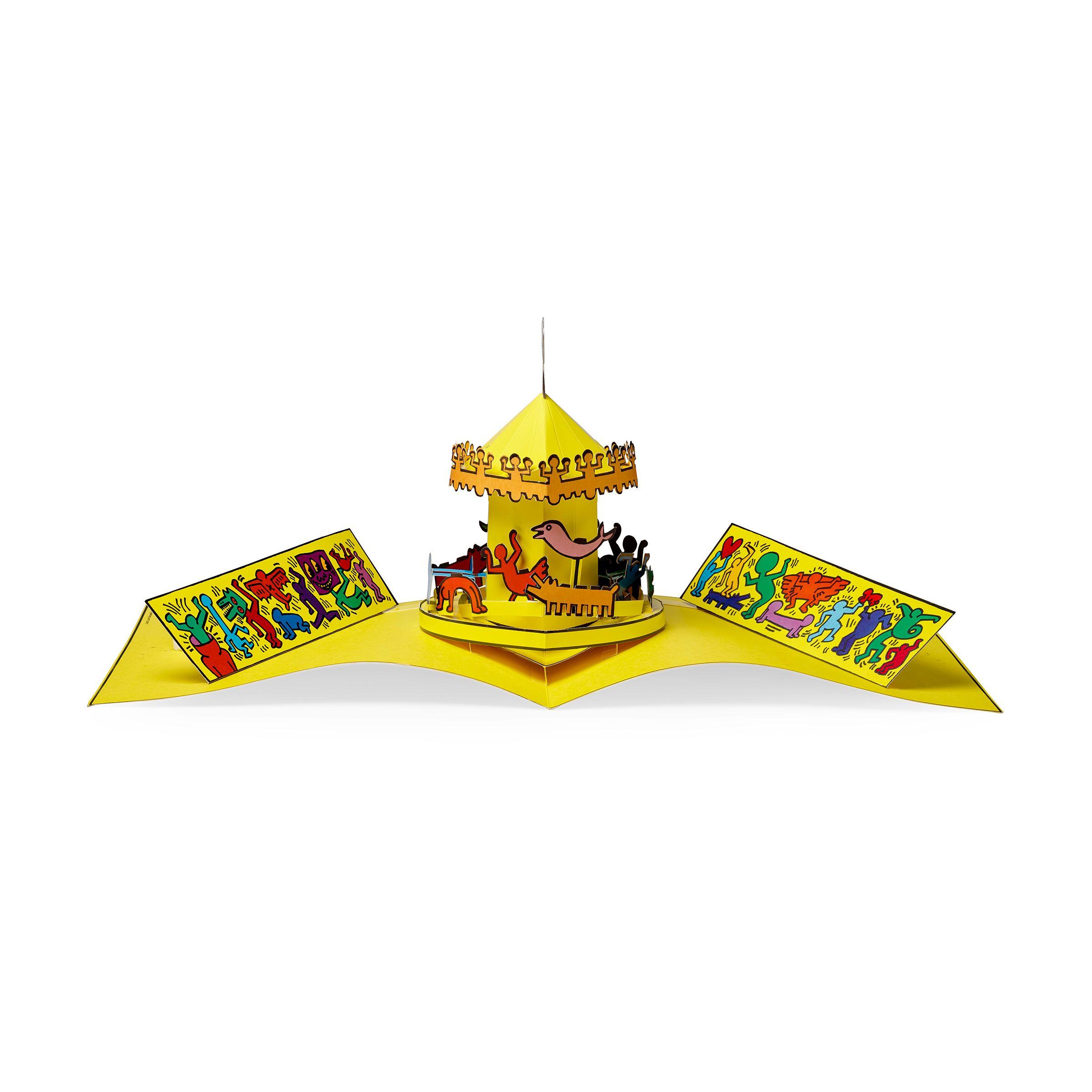 Keith Haring - Luna Luna Karussell: A Poetic Extravaganza!, 3-D Pop-Up; First Edition Luna Luna Exhibition Catalogue (2 works)