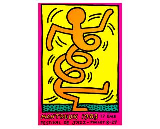 Keith Haring - Montreux 1983 (Orange Figure)