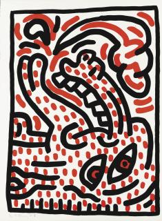 Keith Haring - One plate, from: Ludo
