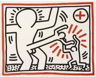 Keith Haring - One plate, from Three Lithographs