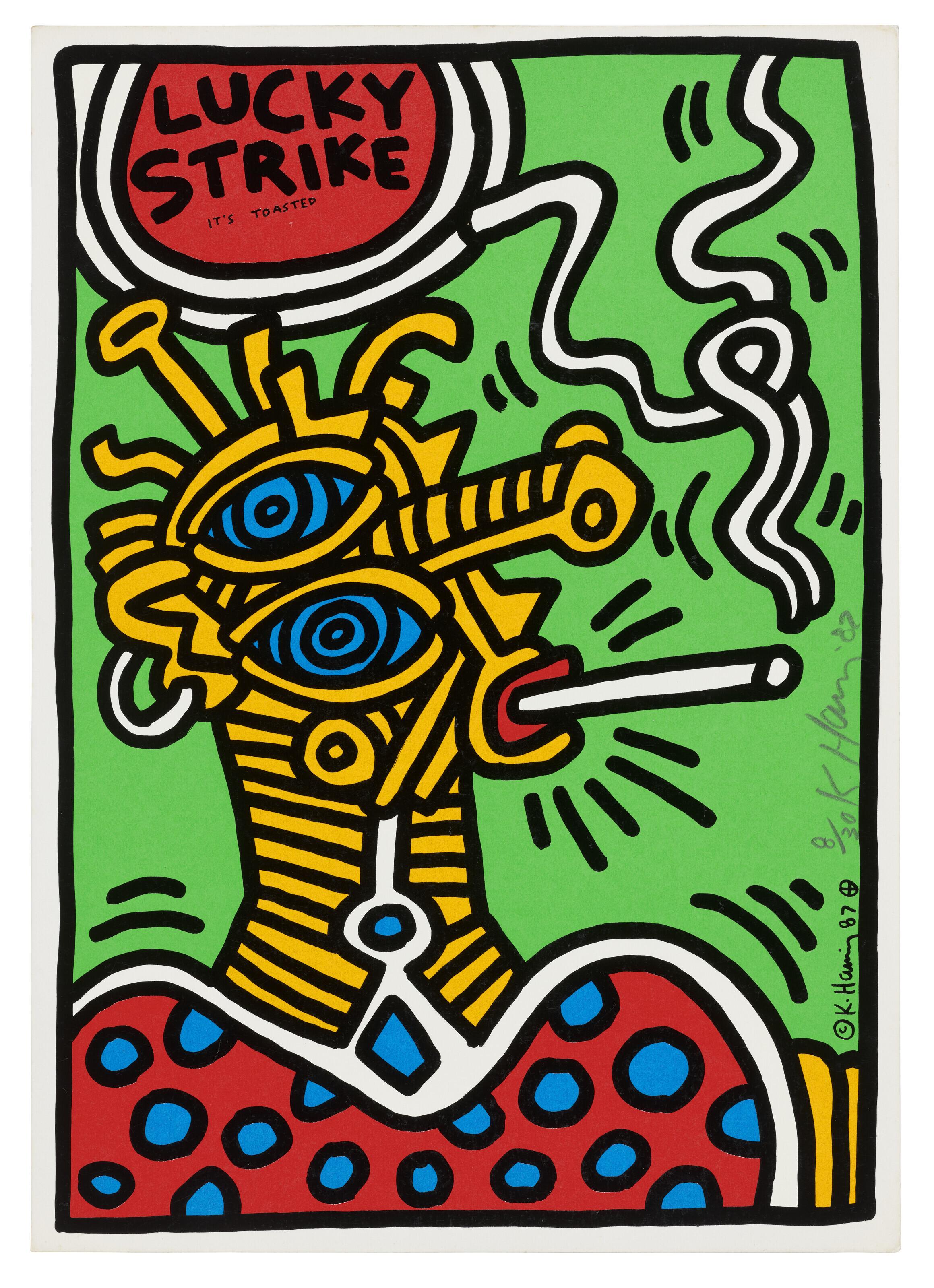 Keith Haring - One print, from: Lucky Strike