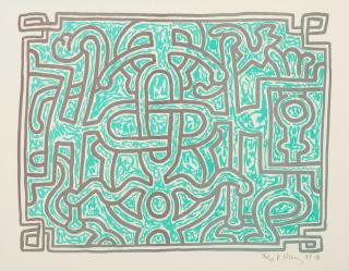 Keith Haring - Plate 5, from Chocolate Buddha