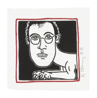 Keith Haring - Self-Portrait (Invitation) (Littmann P. 67)