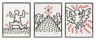 Keith Haring - Three Plates, from The Bayer Suite