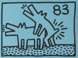 Keith Haring - Two Dogs