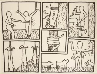 Keith Haring - Untitled (from The Blueprint Drawings), (L. 177), 1990