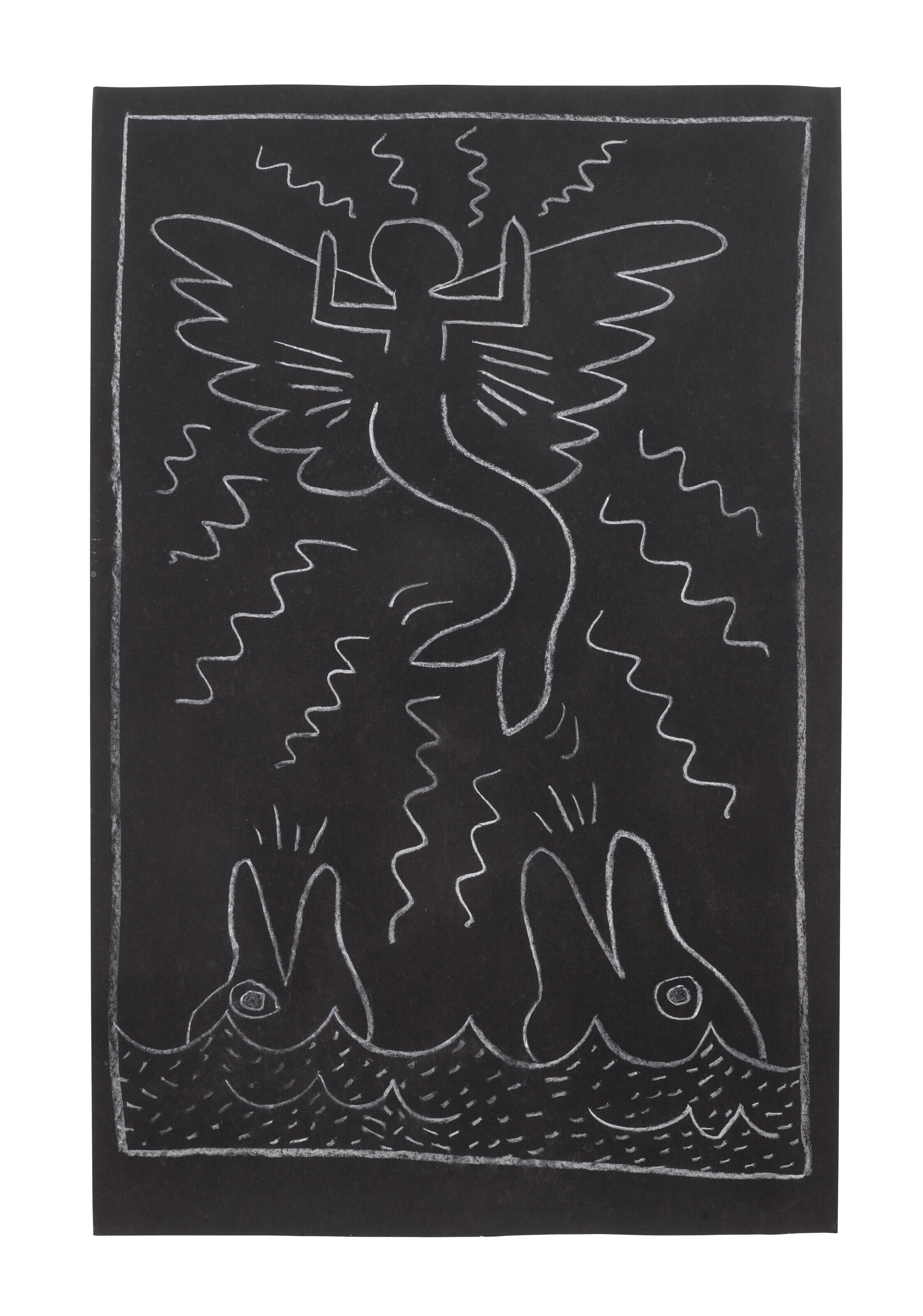 Keith Haring - Untitled (Subway Chalk Drawing)