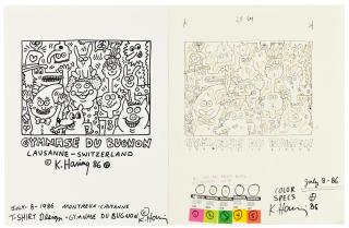 Keith Haring - Untitled (T-Shirt Design - Gymnase du Bugnon)