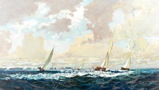Keith Hope Shackleton - Racing off a coast
