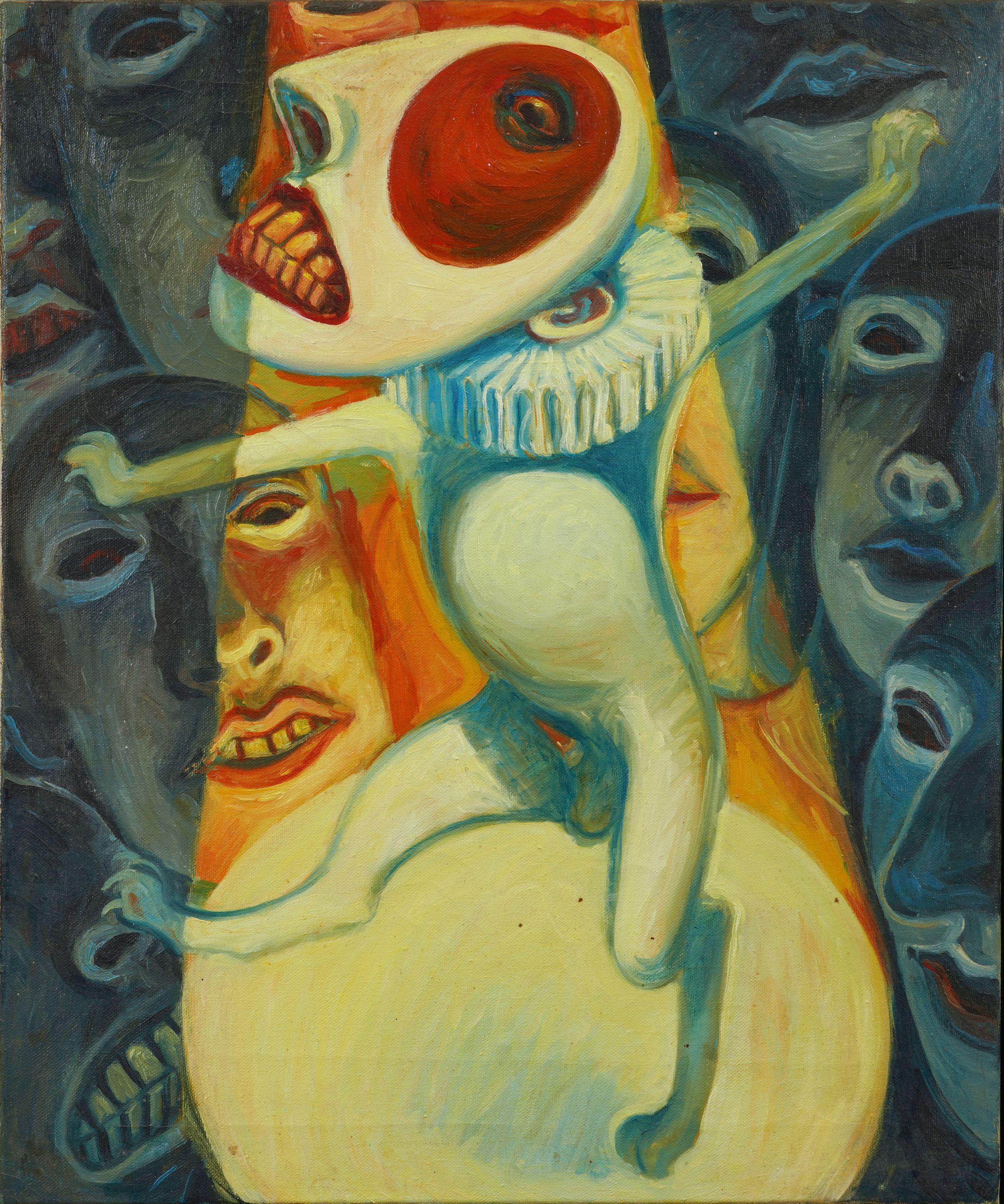 Keith McIntyre - Dancing Dog 24 x 20 in. (61.0 x 50.8 cm) framed 25 1/2 x 21 1/2 x 1 1/2 in.