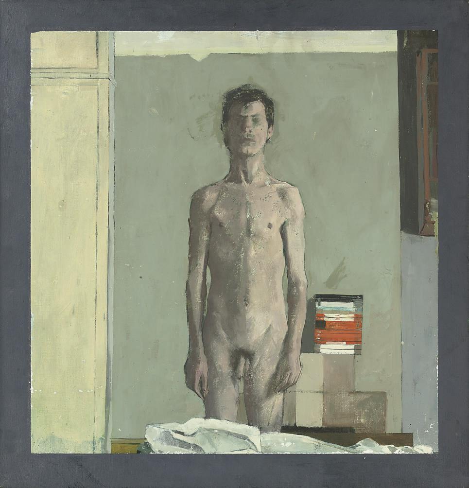 Keith Milow - Standing male nude