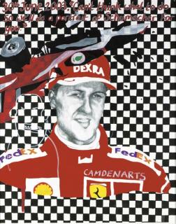 Keith Tyson - Can\'t think what to do so we\'ll do a portrait of Schumacher for you