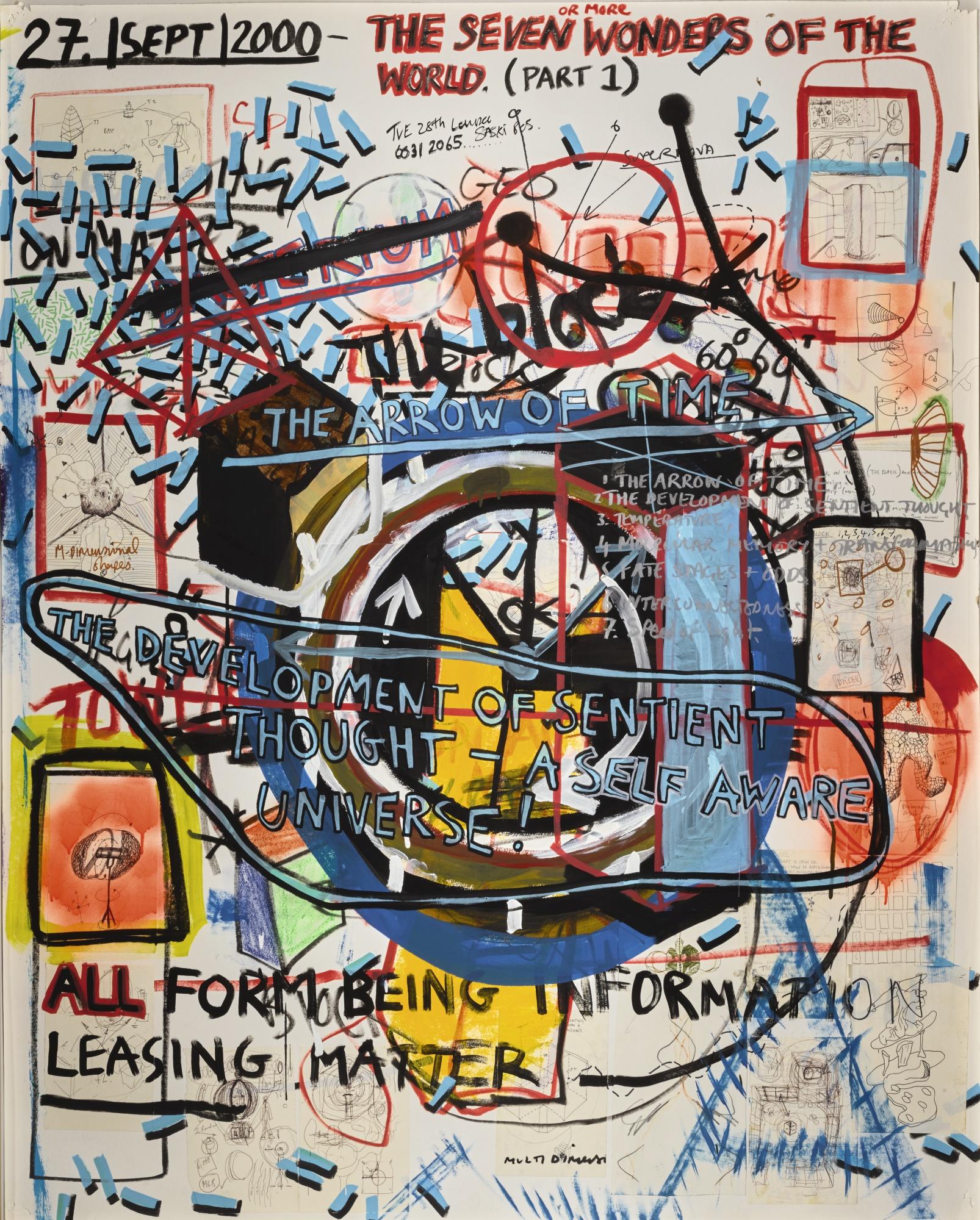 Keith Tyson - Studio Wall Drawing: 27 Sept 2000: The Seven Wonders Of The World (Part 1)