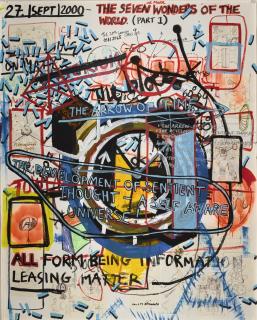 Keith Tyson - Studio Wall Drawing: 27 Sept 2000: The Seven Wonders Of The World (Part 1)