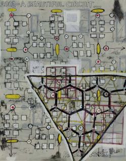 Keith Tyson - Studio Wall Drawing (A Beautiful Circut)