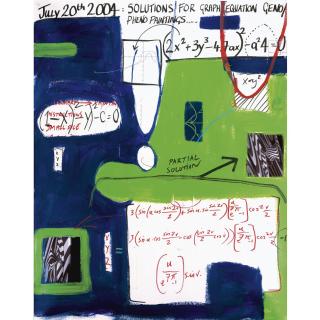 Keith Tyson - Studio Wall Drawing: July 20Th 2004 Solutions For Graph/Equation Geno/Pheno Paintings