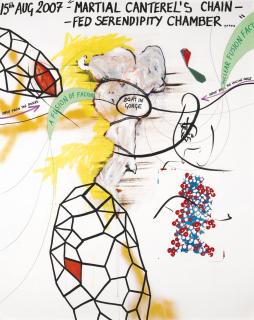 Keith Tyson - Studio Wall Drawing, Martial Canterel\'S Chain