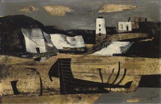 Keith Vaughan - Coastal Landscape With Lighthouse