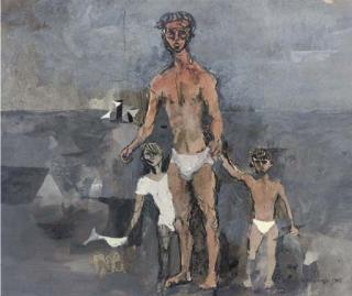 Keith Vaughan - Family By The Sea