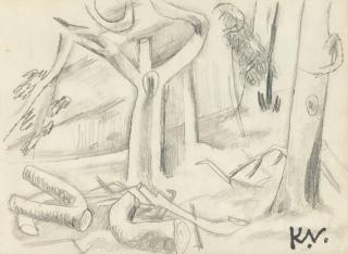 Keith Vaughan - Felled Trees (1941); Two Berwickshire Landscapes (1952)