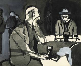 Keith Vaughan - Figures in a bar