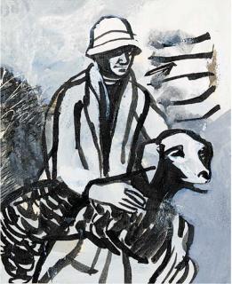 Keith Vaughan - Man with his Dog