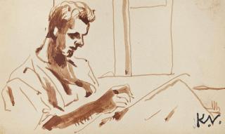 Keith Vaughan - Soldier Writing Home