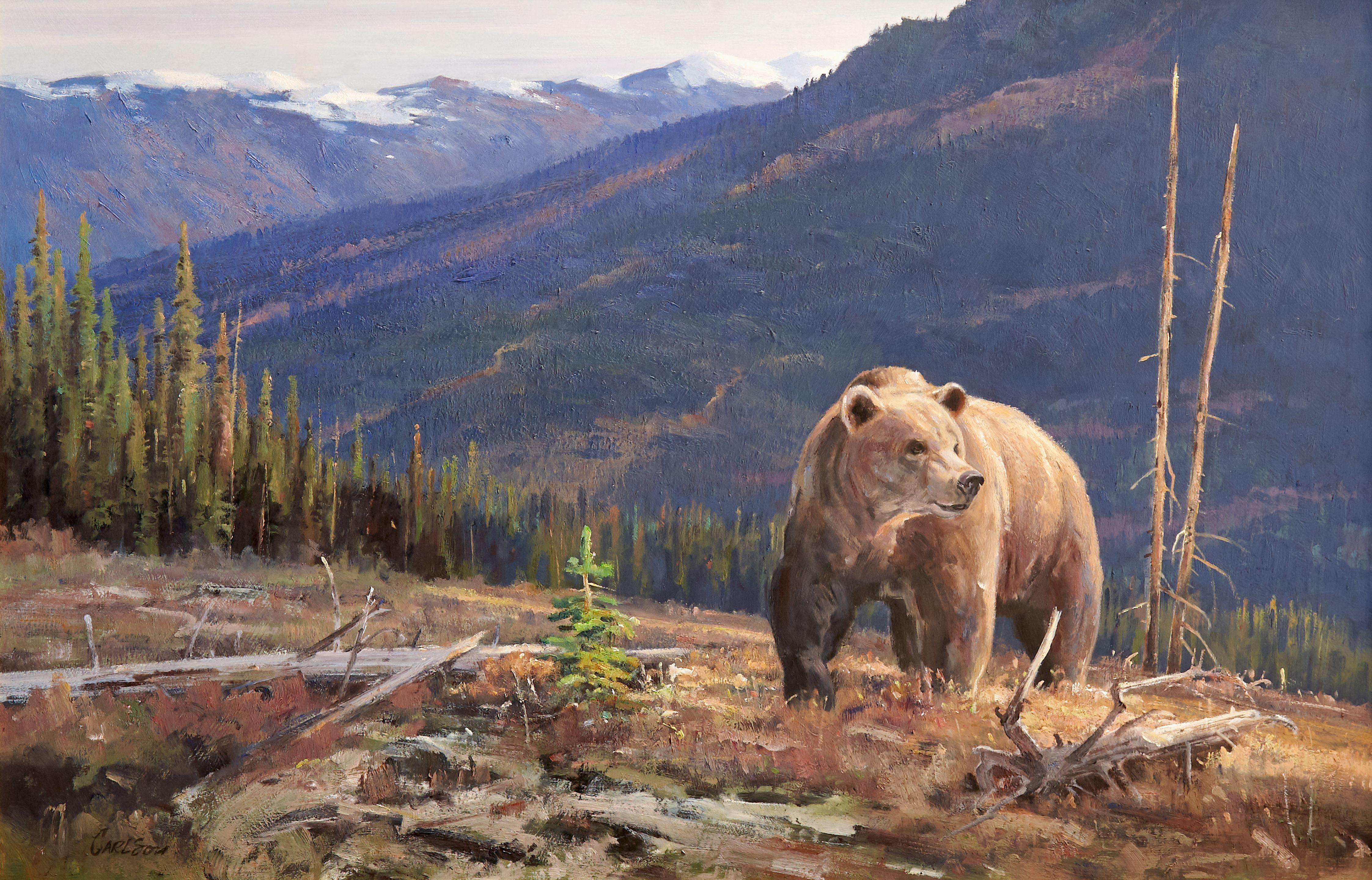 Ken Carlson - Mountain Clearing (Bear in a Landscape)