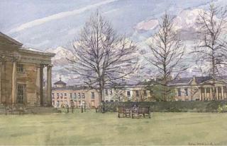 Ken Howard, R.A., R.W.S. - Downing College, Main Court