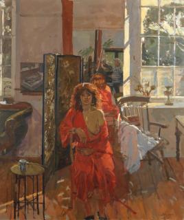 Ken Howard R.A. - Dora in the Studio