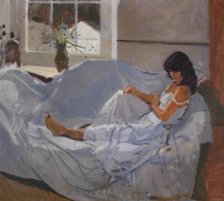 Ken Howard R.A. - Dora, White on White