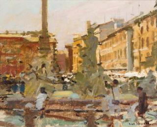 Ken Howard, R.A. - Piazza Novona