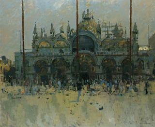 Ken Howard, R.A. - St. Mark\'s Square, Venice
